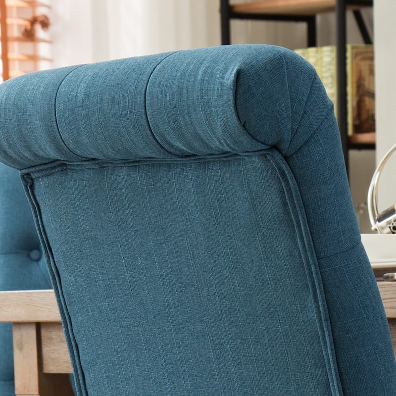 Solid Wood Tufted Parsons Dining Chair, Set Of 2