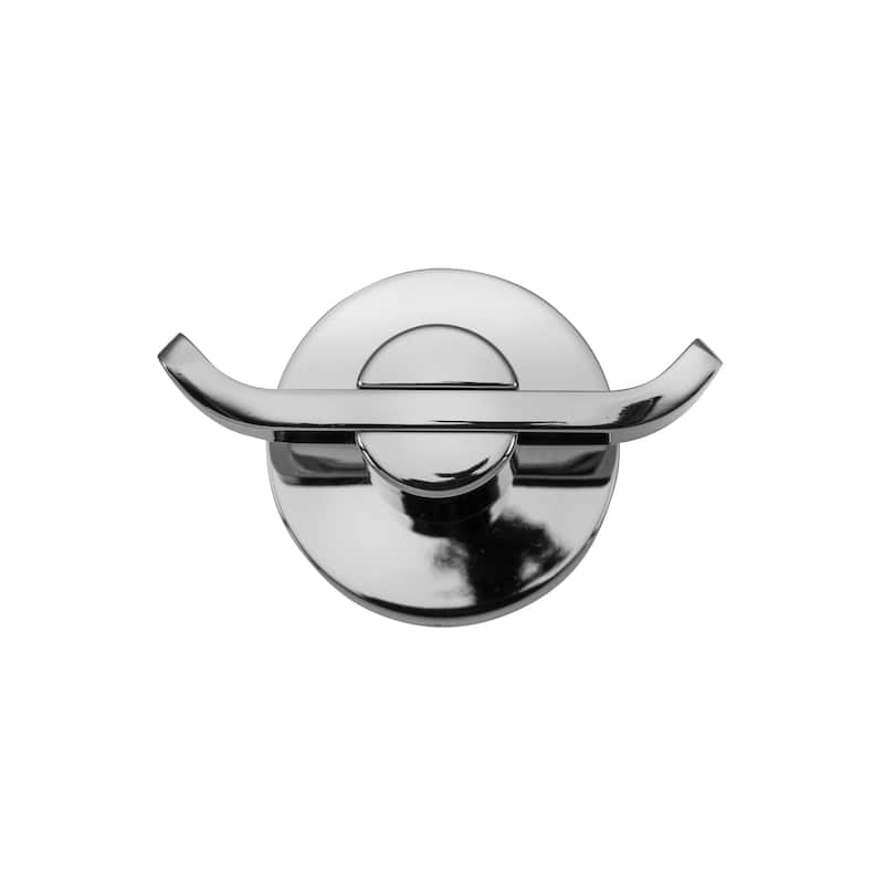Croydex Metra Flexi-Fix Screw or Glue Double Bath Robe & Towel Hook in Chrome
