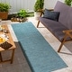 preview thumbnail 79 of 117, Artistic Weavers Rowena Indoor / Outdoor Heathered Area Rug 2'6" x 7'3" Runner - Teal/Black