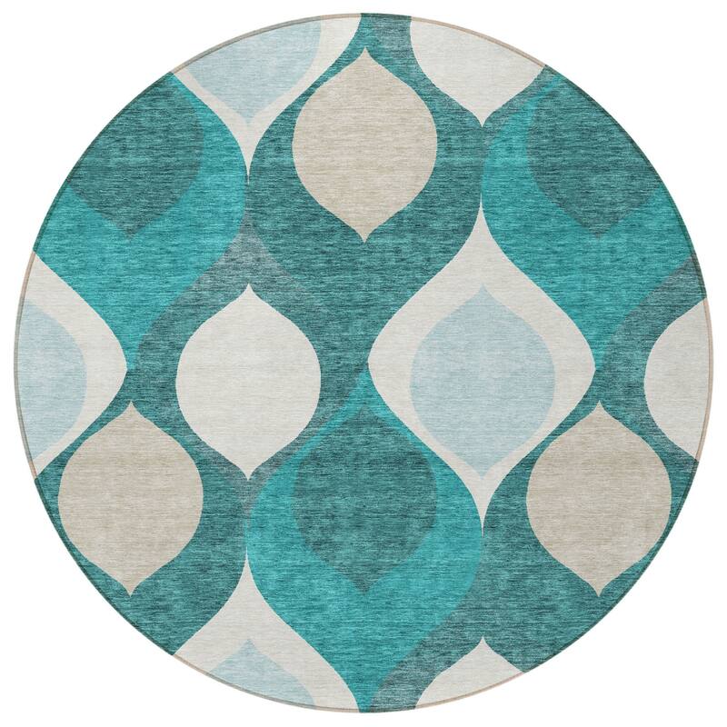 HomeRoots Ogee Transitional Rectangle Outdoor Rug