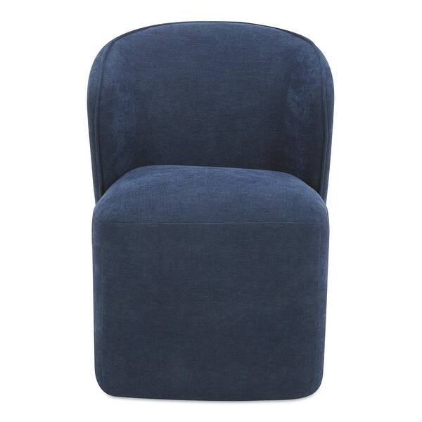 slide 2 of 22, NADAAL STUDIOS Draven, Rolling Dining Chairs with Performance Upholstery - 24 X 26 X 33 Blue