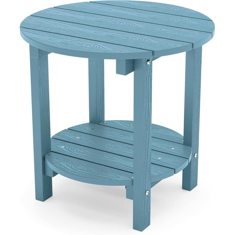 WINSOON All Weather HIPS Outdoor Side Table,Round Table
