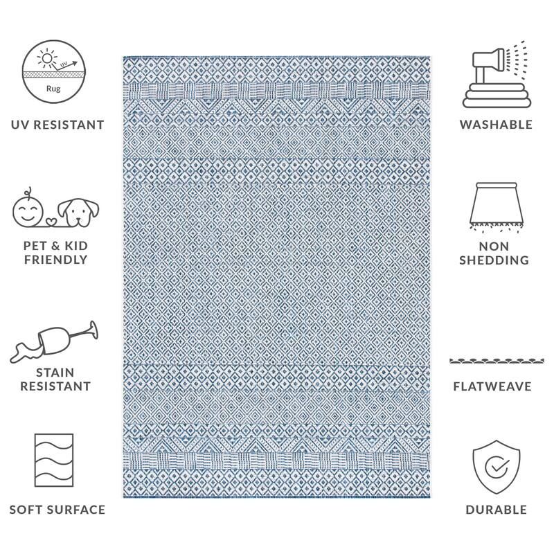 SAFAVIEH Courtyard Leonara Indoor/Outdoor Waterproof Patio Backyard Rug