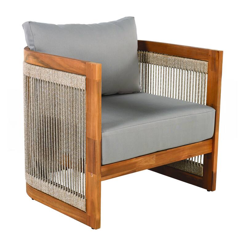 Premium Acacia Wood Outdoor Club Chair
