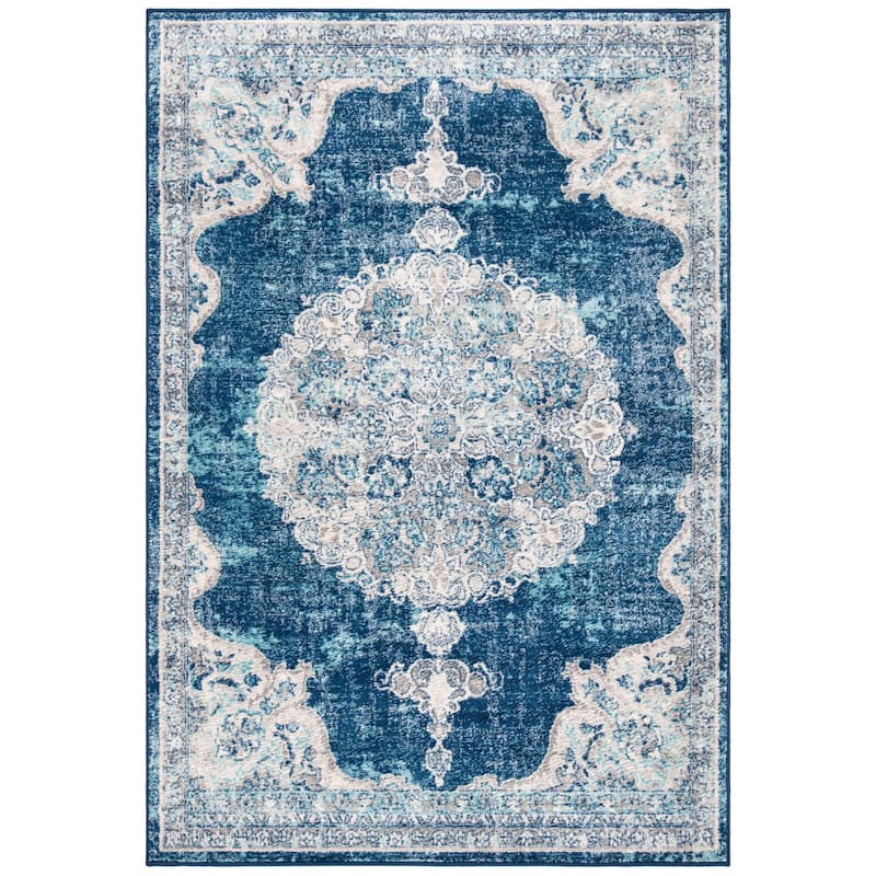 SAFAVIEH Brentwood Coralyne Traditional Oriental Rug - 4' x 6' - Navy/Ivory