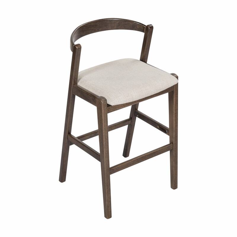 Set of 2 Indoor Rubberwood Barstools