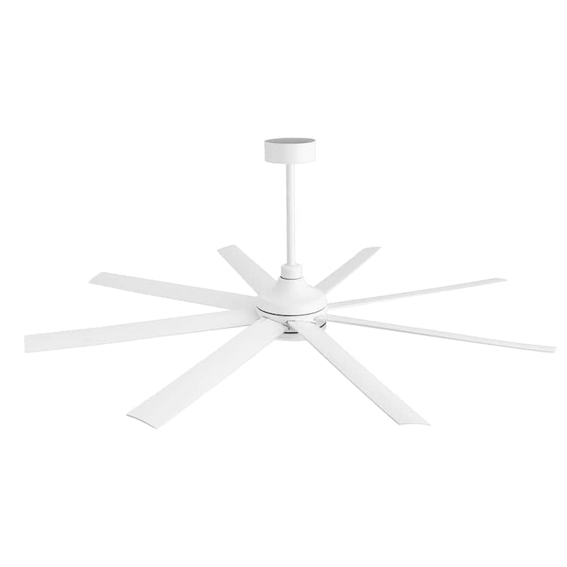 65/72/84-In Black/White Industrial Ceiling Fan with Remote without Light(8-Blade)
