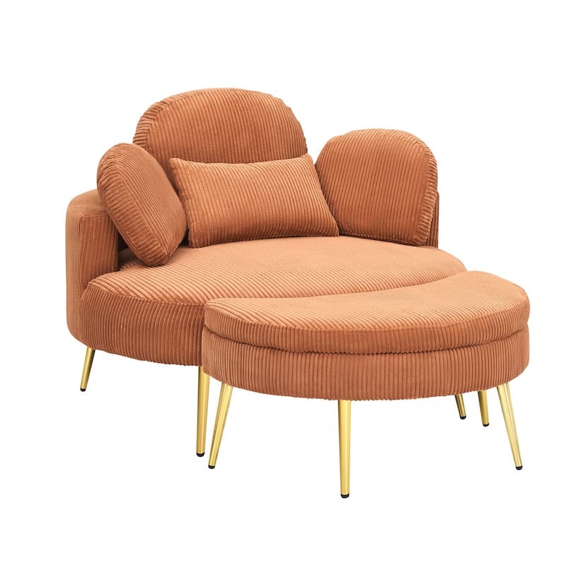 61 Inches Comfortable Seat, Small Sofa With Small End Table, Suitable For Lunch Break Casual Afternoon Tea Time Seat