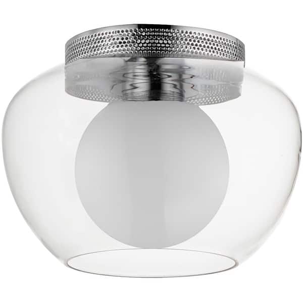 slide 1 of 1, Studio M SM31080CL Incognito 8" Wide LED Flush Mount Ceiling Fixture Polished Chrome
