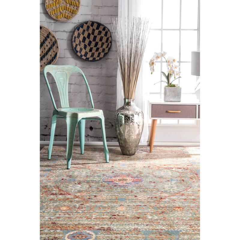Nuloom Vintage Persian Inspired Faded Medallion Area Rug
