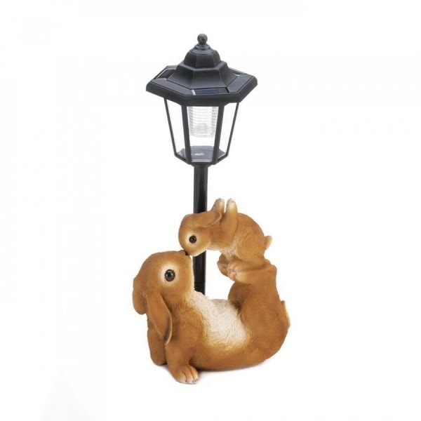 Two Animal Figurine Solar Lamp