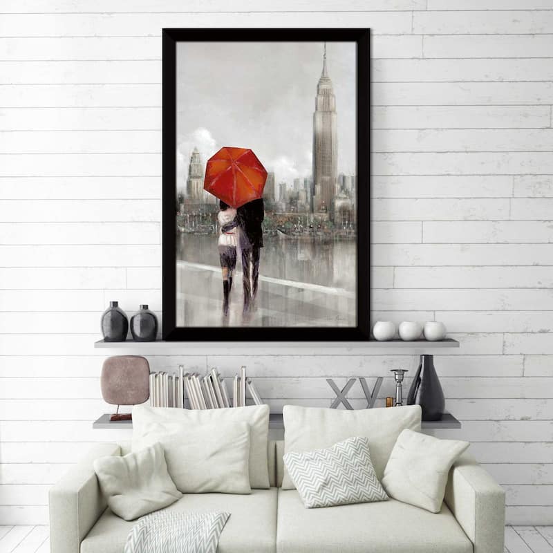 "Modern Couple In NY" by Ruane Manning Print on Acrylic.