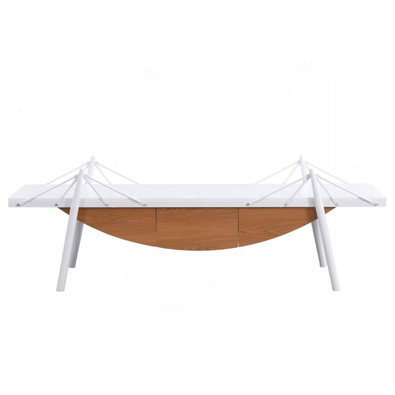 Unique Nautical TV Stand with Drawer and Sturdy Support