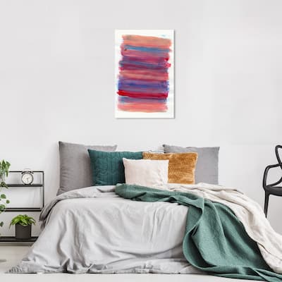 Wynwood Studio Abstract Looking at the Sunset Pink and Modern & Contemporary Wall Art Canvas Print