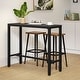 preview thumbnail 10 of 12, Pellebant Patio Outdoor Bar Table Rectangle Pub Table Dining Table