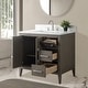 preview thumbnail 56 of 95, Vanity Art 36" Single Sink Bathroom Vanity Cabinet with Engineered Marble Countertop