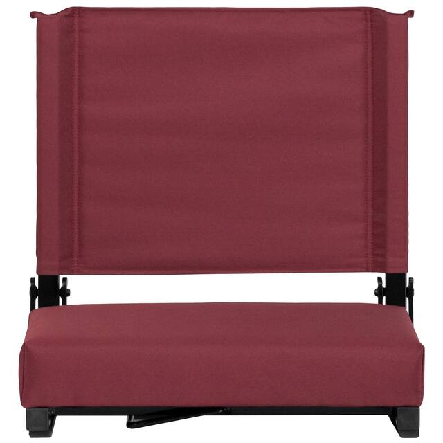 2 Pack 500 lb. Rated Lightweight Stadium Chair-Handle-Padded Seat