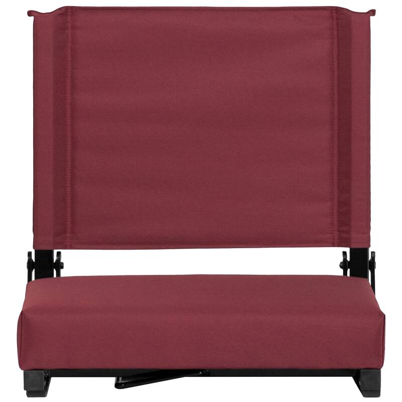 2 Pack 500 lb. Rated Lightweight Stadium Chair-Handle-Padded Seat