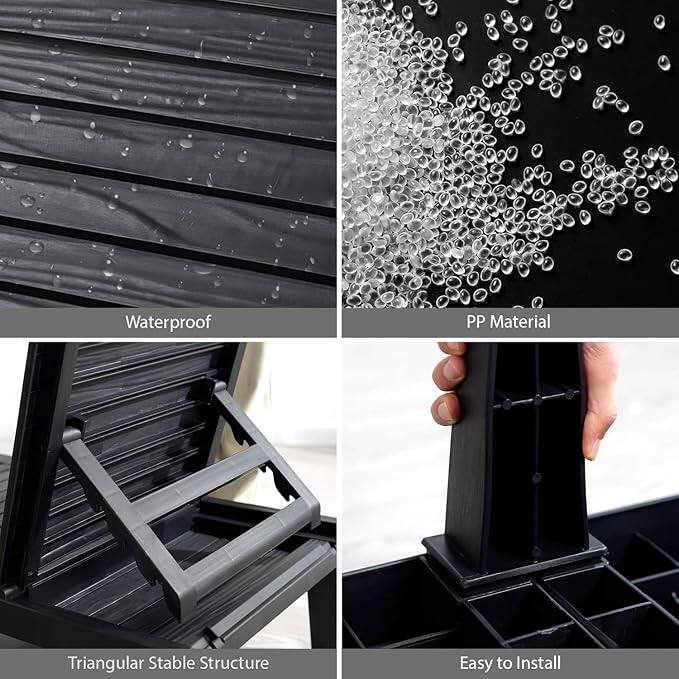 2 Sets Outdoor Patio Recliner Chaise Lounge Chair with Waterproof UV Resistant