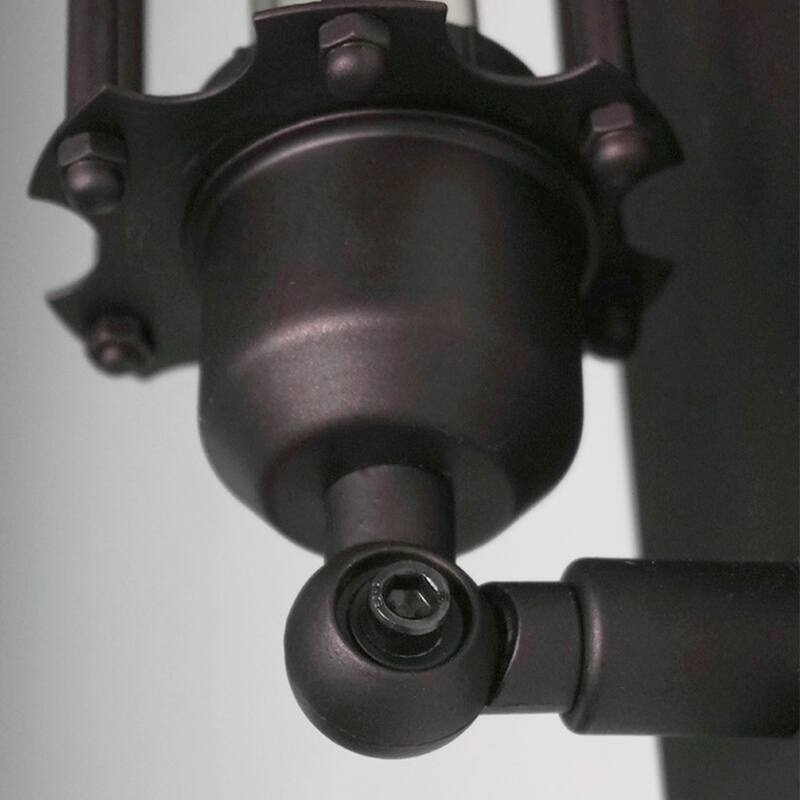 YANSUN 1-Light Metal Cage Wall Sconces Modern Wrought Iron Wall Lamp for Bedside Bar Restaurant - 3.94in.