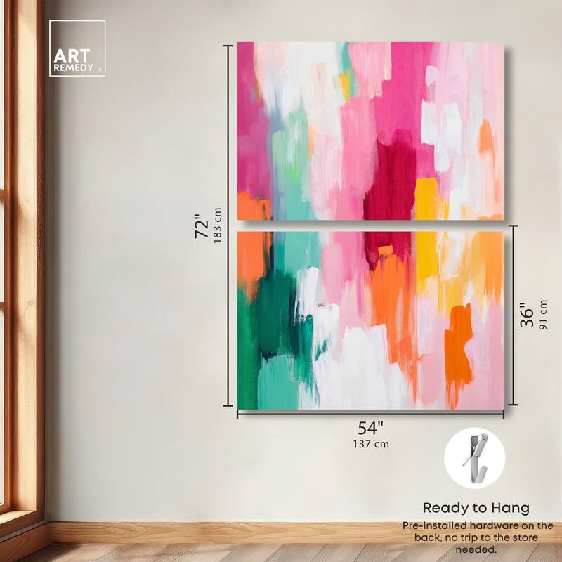 Playful Palette III Canvas Set of 2 by Art Remedy, Gallery Wrapped
