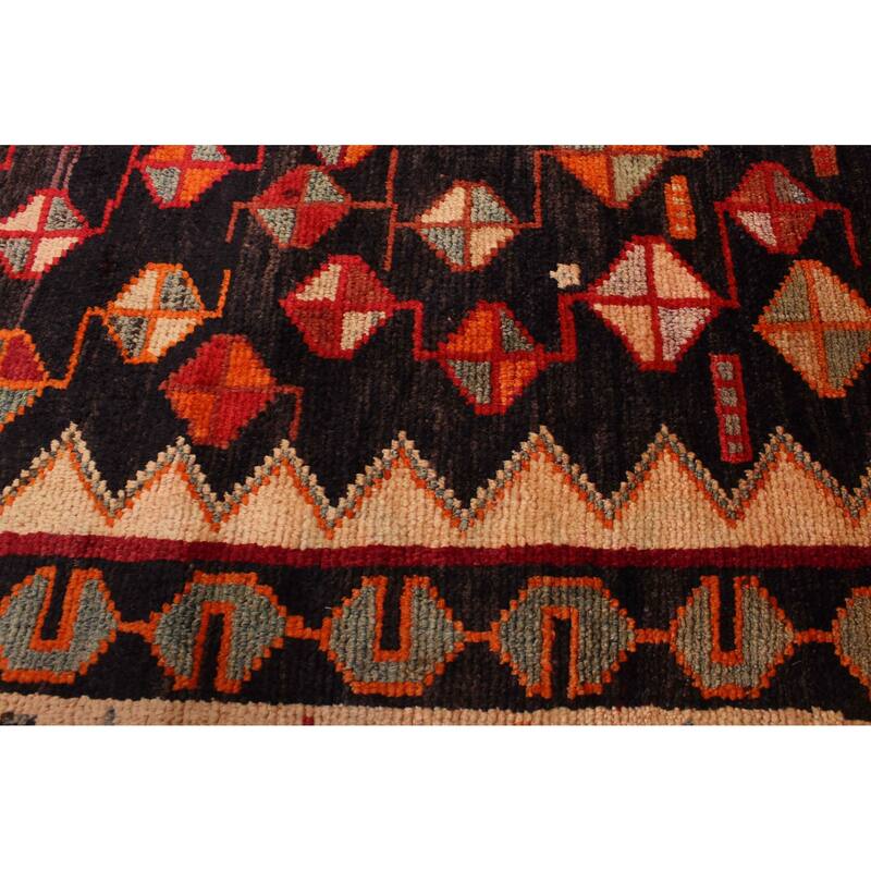 ECARPETGALLERY Hand-knotted Melis Vintage Black, Red Wool Rug - 5'10 x 8'7