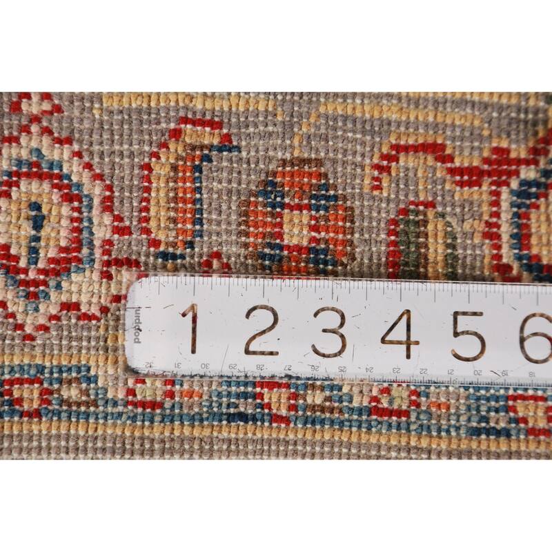 Traditional Kazak Oriental Rug Hand-Knotted Blue Wool Carpet - 2'0"x 3'0"