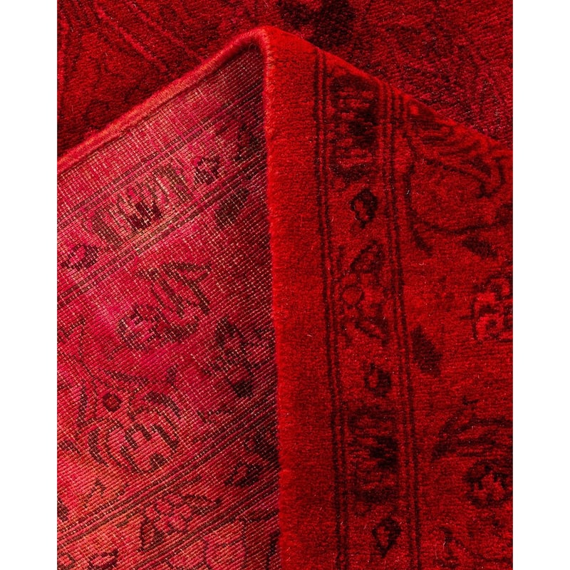 Fine Vibrance, One-of-a-Kind Hand-Knotted Area Rug - Red, 2' 7" x 9' 10" - 2' 7" x 9' 10"