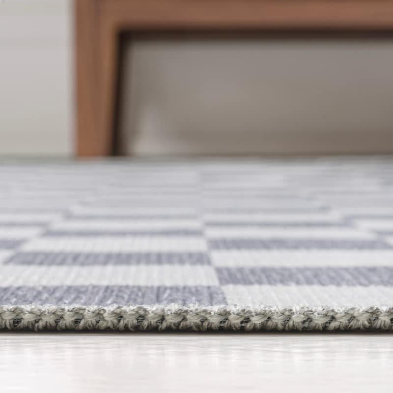 JONATHAN Y Kassia Modern Cottage Checkerboard Washable Area Rug