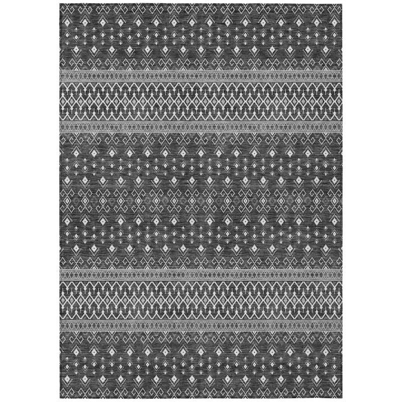 HomeRoots Tribal Transitional Rectangle Outdoor Rug