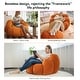 preview thumbnail 8 of 7, WOWMAX Pumpkin Bean Bag Sofa Chair, Giant Bean Bag Chair, Oversized Bean Bag Couch for Gaming, Reading, Orange