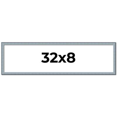 32x8 Frame Rustic Sky Blue Solid Wood Picture Frame | 0.75 Inch
