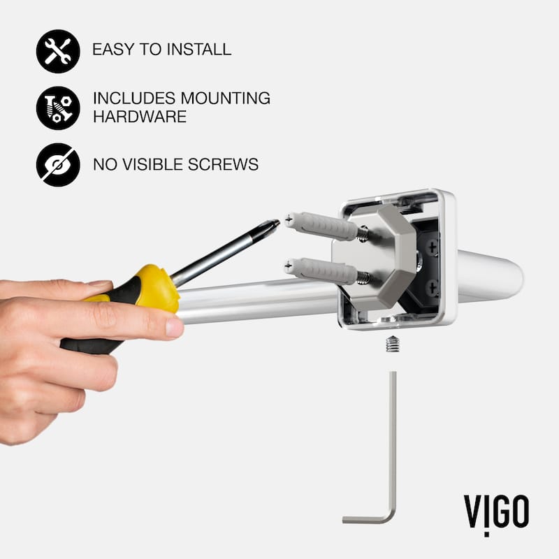 VIGO Satro 3-Piece Bathroom Hardware Accessory Set with 24 in. Towel Bar, Toilet Paper Holder, Hand Towel Holder