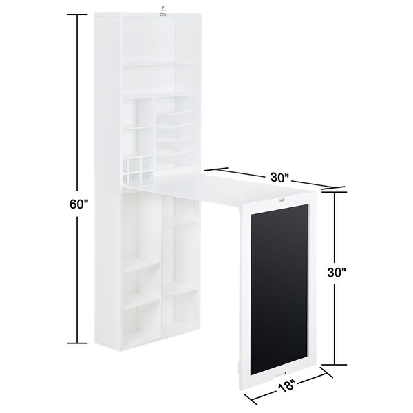 Shelf with fold down desk discount