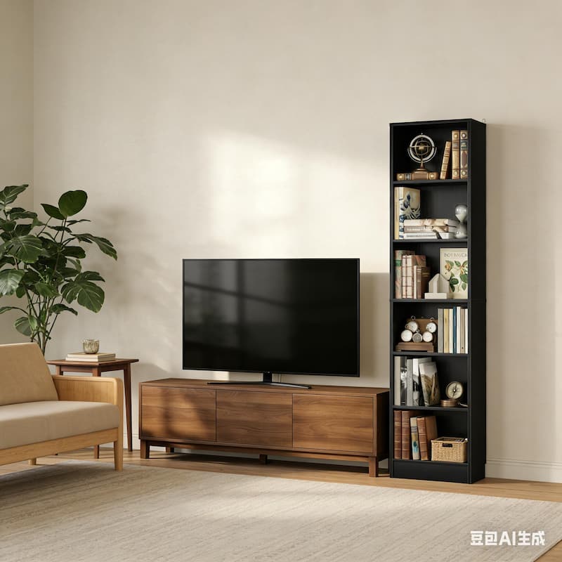 80"H Tall 6-Tier Bookcase With 2 Adjustable Shelves，Modern Open Storage Shelf for Home Office and Bedroom