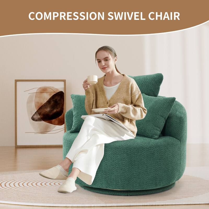 Single Seat Full Sponge Compression Swivel Chair Single Sofa
