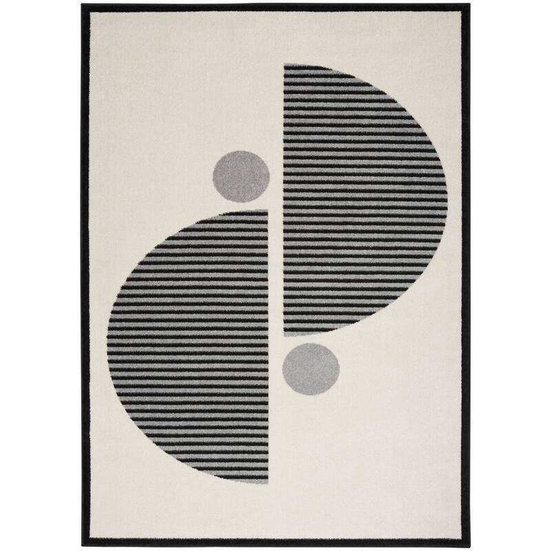 Nourison Modern Passion Mid Century Modern Retro Geometric Area Rug