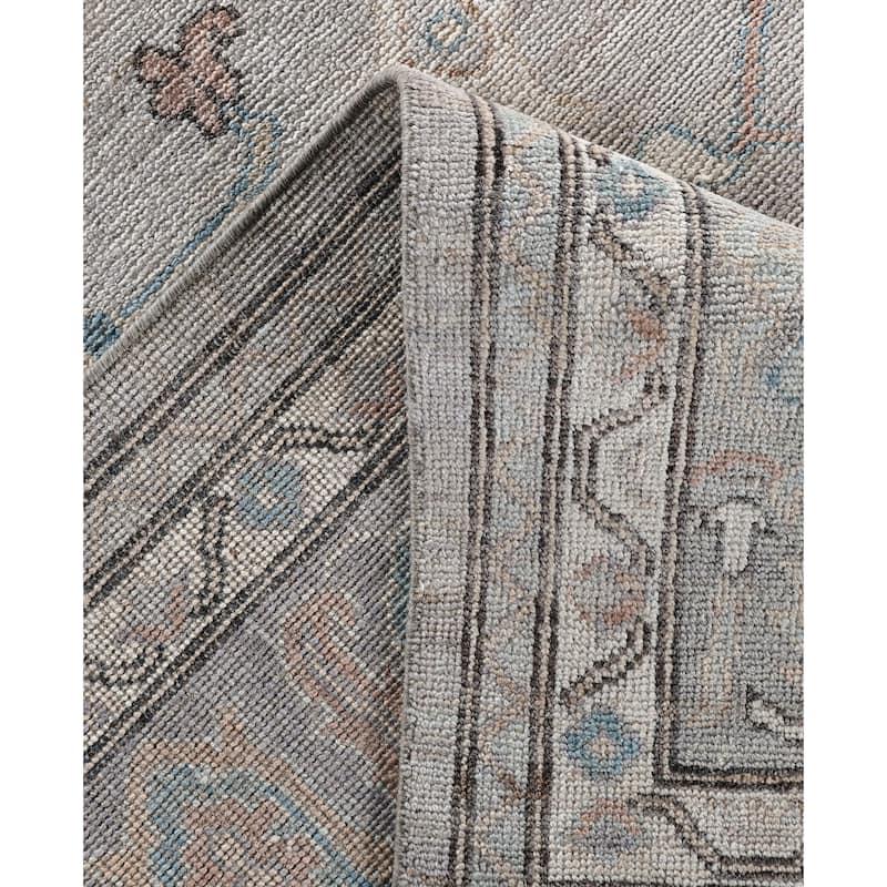 Oushak One-of-a-Kind Hand-Knotted Area Rug - Gray - 8' 11" x 11' 10"