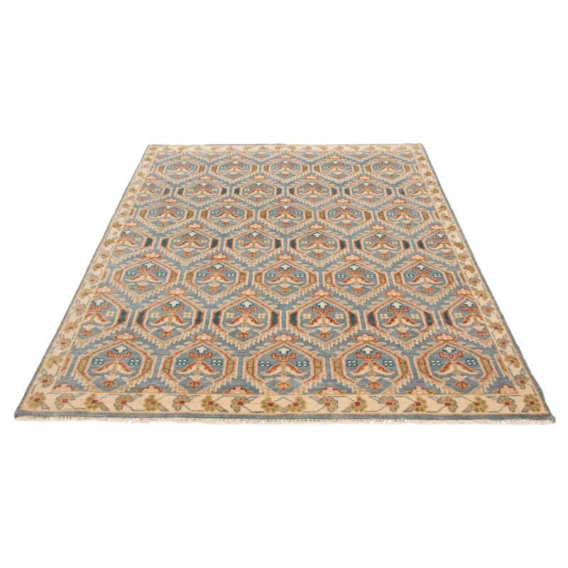 ECARPETGALLERY Hand-knotted Jules Serapi Light Blue Wool Rug - 8'1 x 10'0