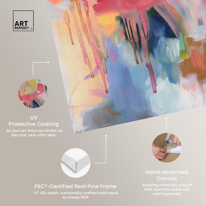 Art with Bold Colors Canvas by Art Remedy, Gallery Wrapped