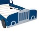 preview thumbnail 9 of 28, White Car Platform Bed with Safety Rails & Wheels - Fun for Kids