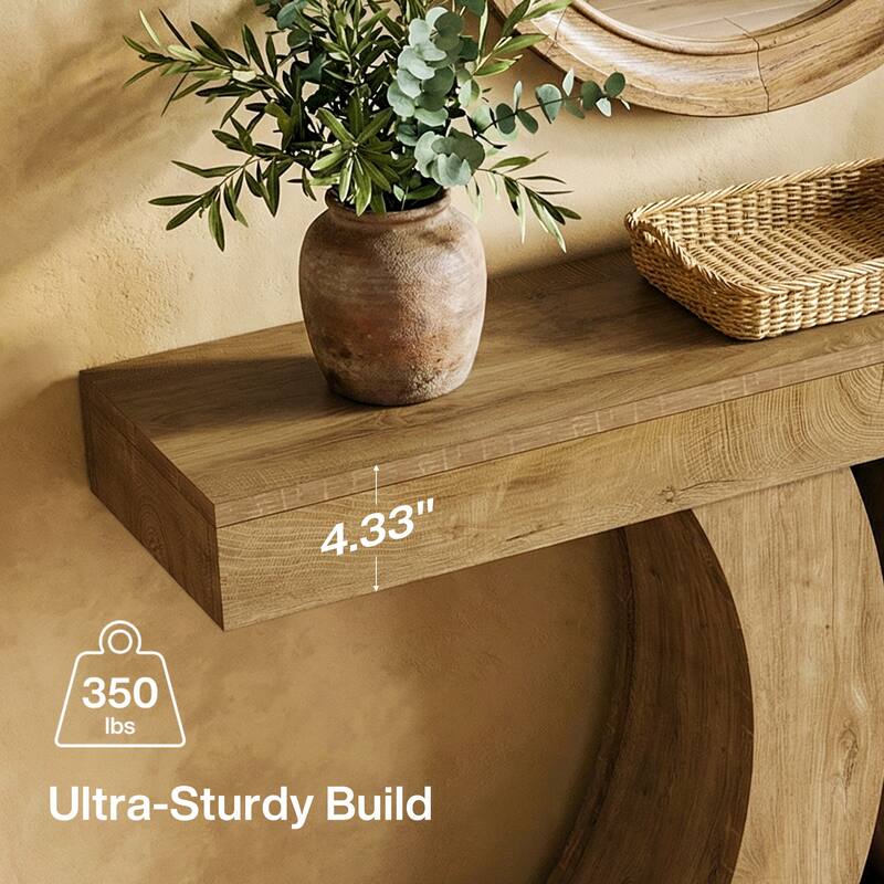 59 Inch Farmhouse Console Table for Entryway, Wooden Rectangular Sofa Table Behind the Couch - 59.06" L x 13.78" W x 33.46" H