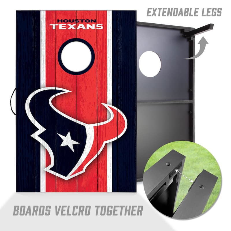 Houston Texans NFL Compact 2x3 Tailgate Cornhole Board Set