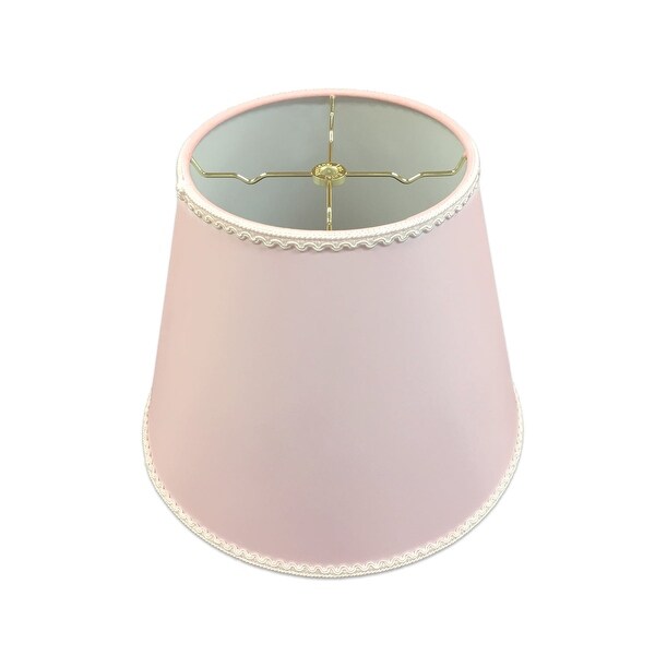 Empire Hardback Lamp Shade with Top and Bottom Trim Single Pink