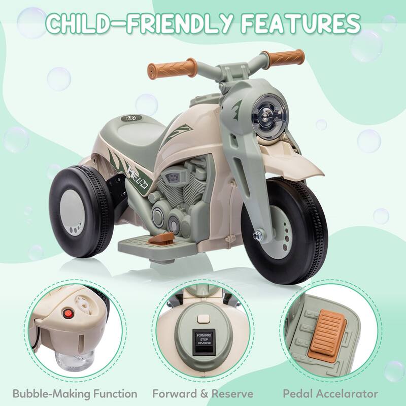 Kids Electric Motorcycle with Bubble Function