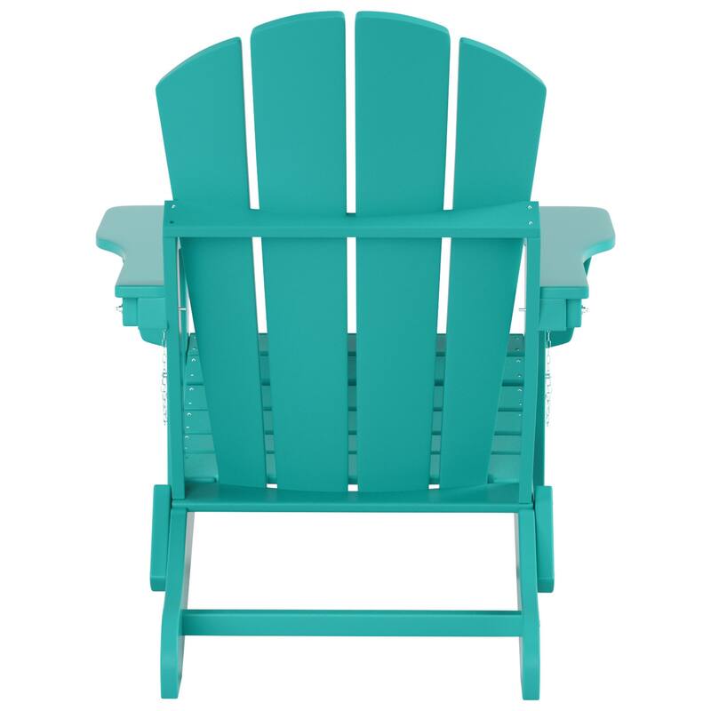 POLYTRENDS Laguna All Weather Poly Outdoor Patio Adirondack Chair - with Round Side Table (2-Piece)