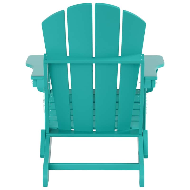 POLYTRENDS Laguna All Weather Poly Outdoor Adirondack Chair - Foldable (Set of 2)