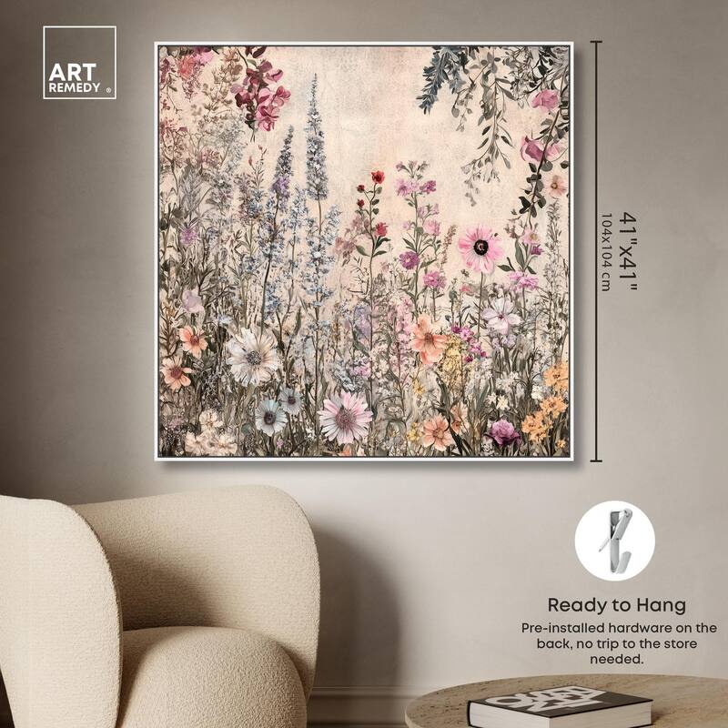 Chiffon Cosmos Canvas by Art Remedy