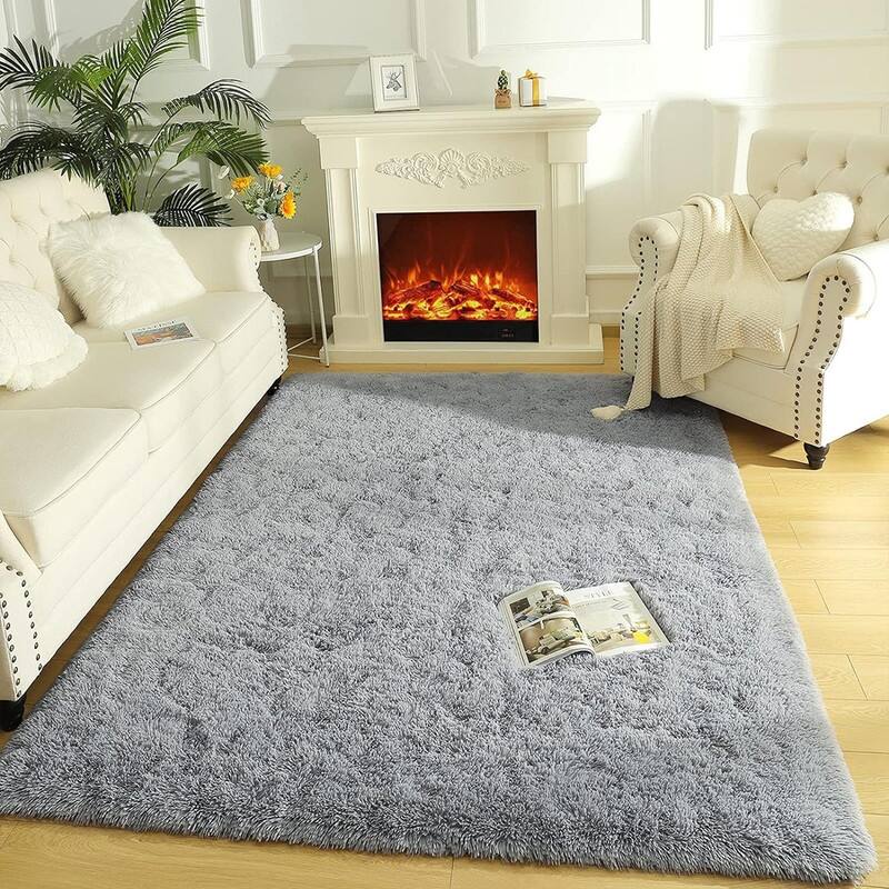 Ultra Soft Indoor Modern Area Rugs Fluffy Living Room Carpets 8x10 Feet