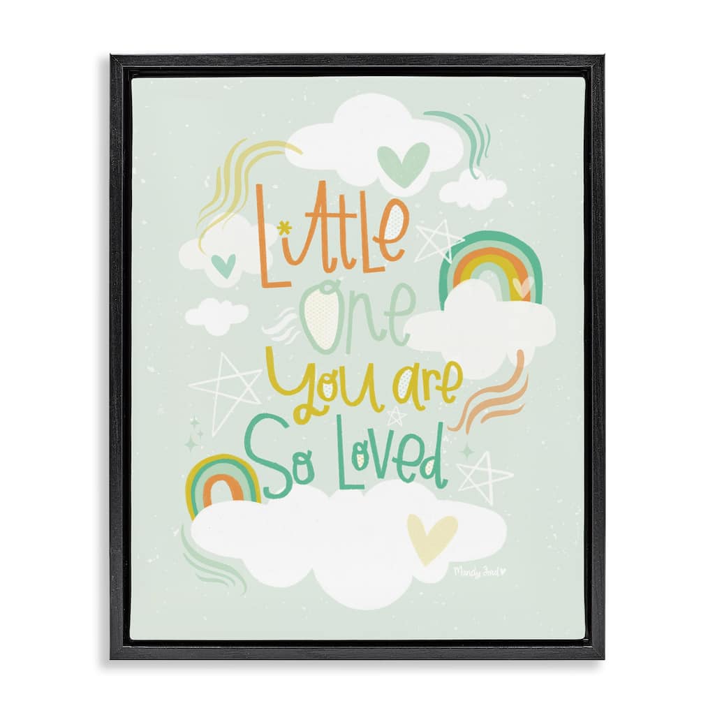 Stupell Little One You Are Loved Framed Floater Canvas Wall Art Design By Mandy Ford Art + Illustration